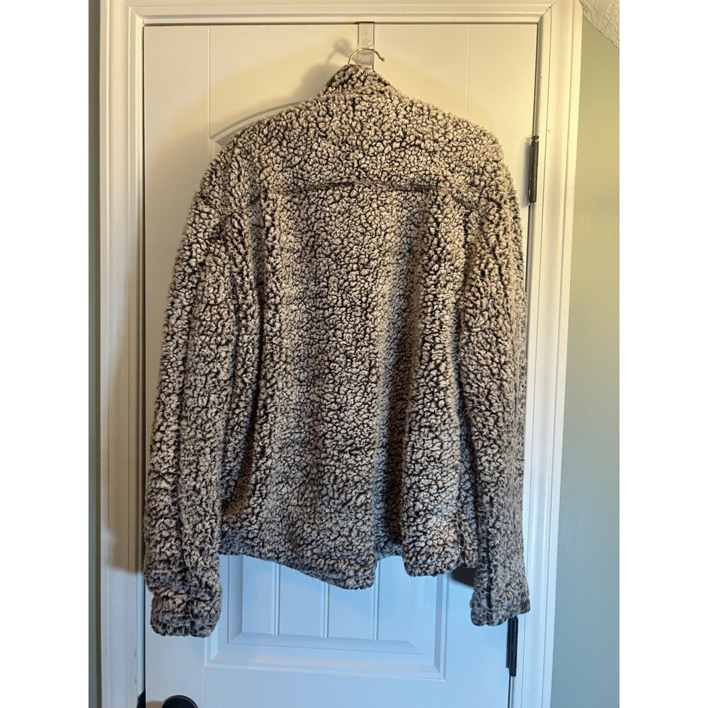 Altered State Brown Bear Sherpa Fleece Jacket Womens Large Zip Front Cozy L - Picture 16 of 16